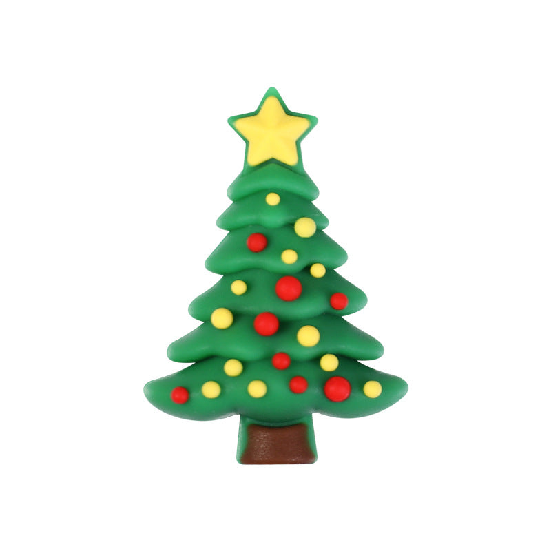 Gingerbread Silica Gel Beads With Epoxy Inlay, Multicolor Jewelry Accessories For Christmas