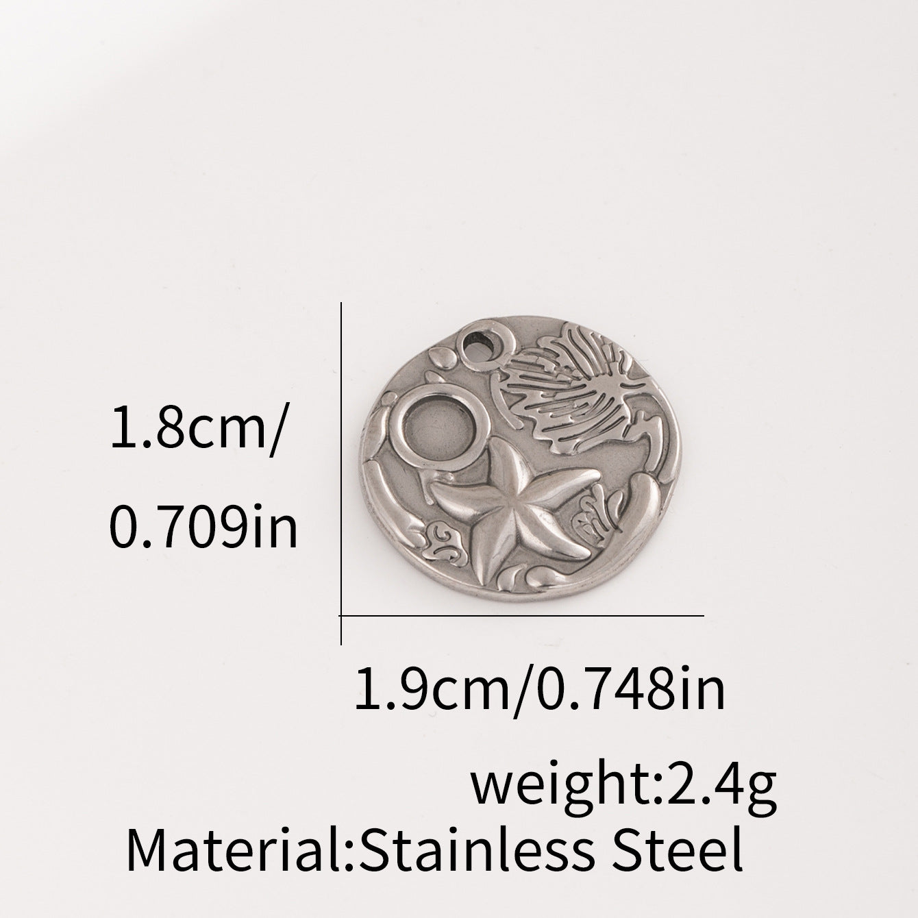 Handmade Pendant Crafted From Durable 304 Stainless Steel In Steel Color