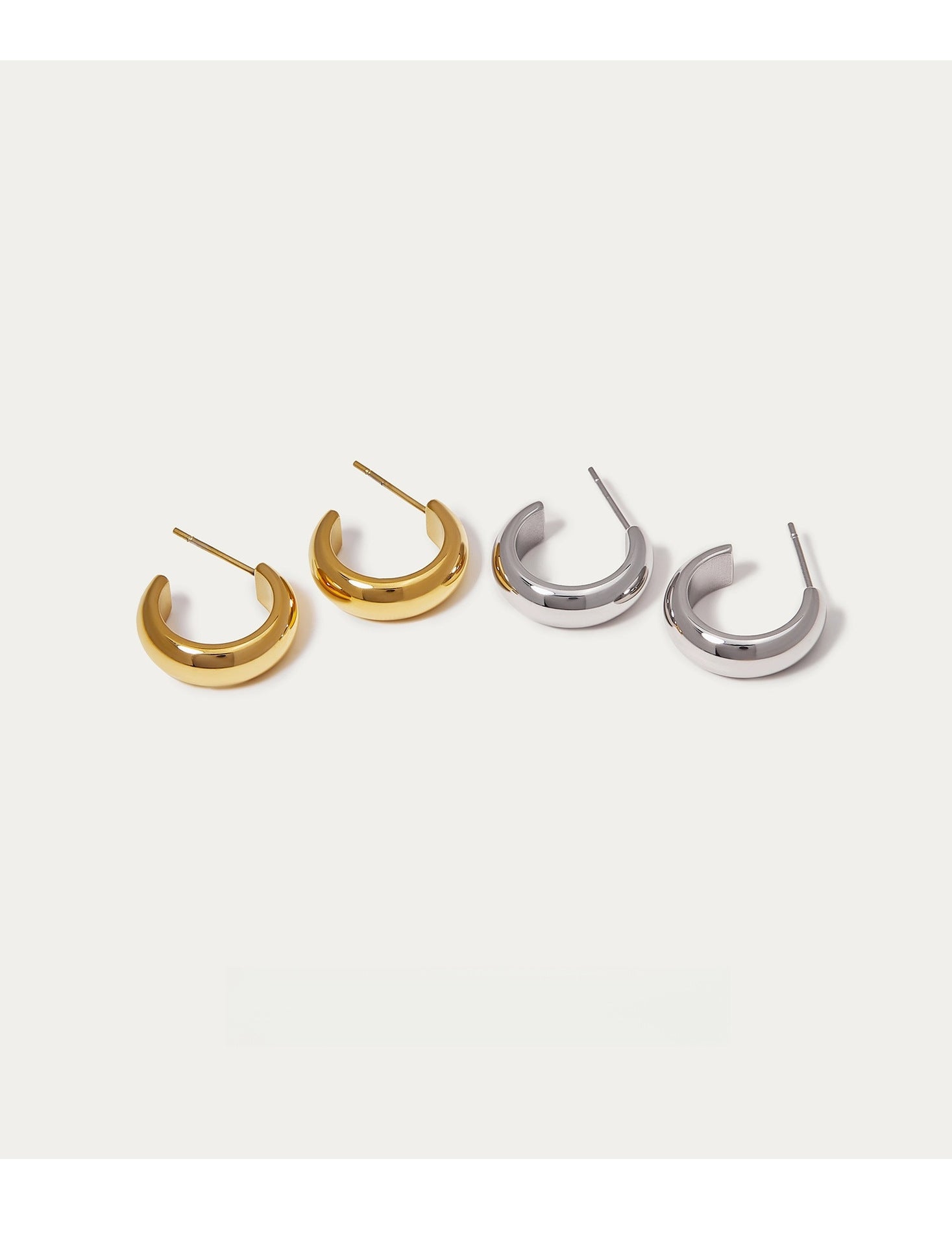 Geometric Stud Earrings For Women In Simple Style, Waterproof Non Tarnish Copper With Electroplated Gold Plating Process