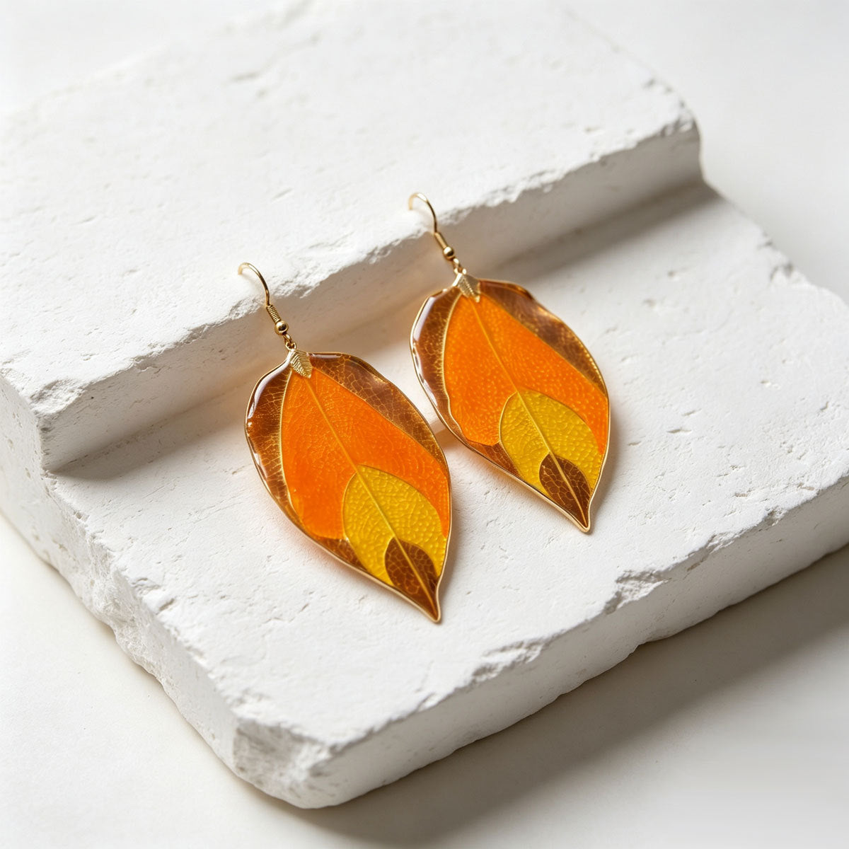 Leaves Earrings For Women Made Of Zinc Alloy Featuring Electroplated Retro Style With 304 Stainless Steel Ear Pins