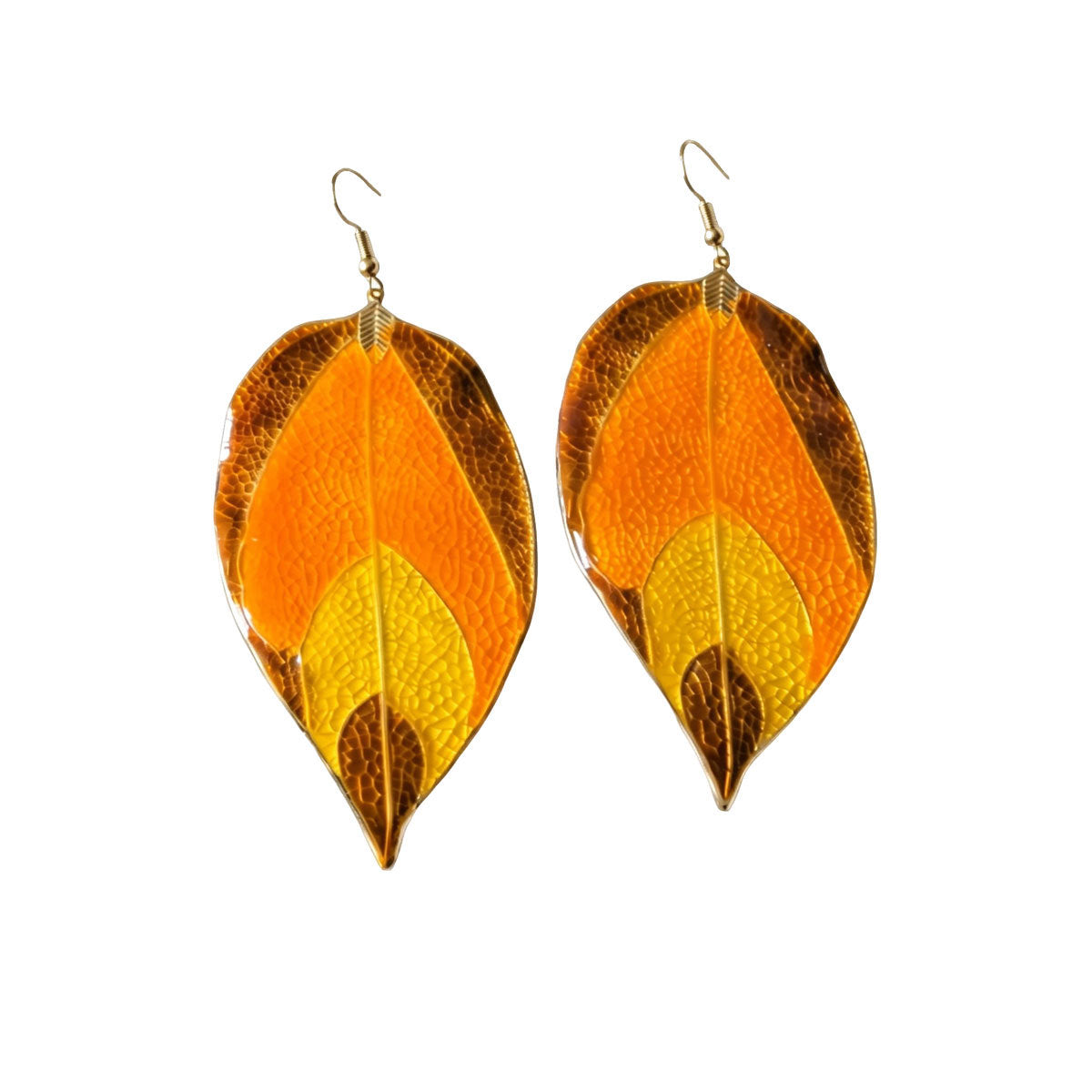 Leaves Earrings For Women Made Of Zinc Alloy Featuring Electroplated Retro Style With 304 Stainless Steel Ear Pins