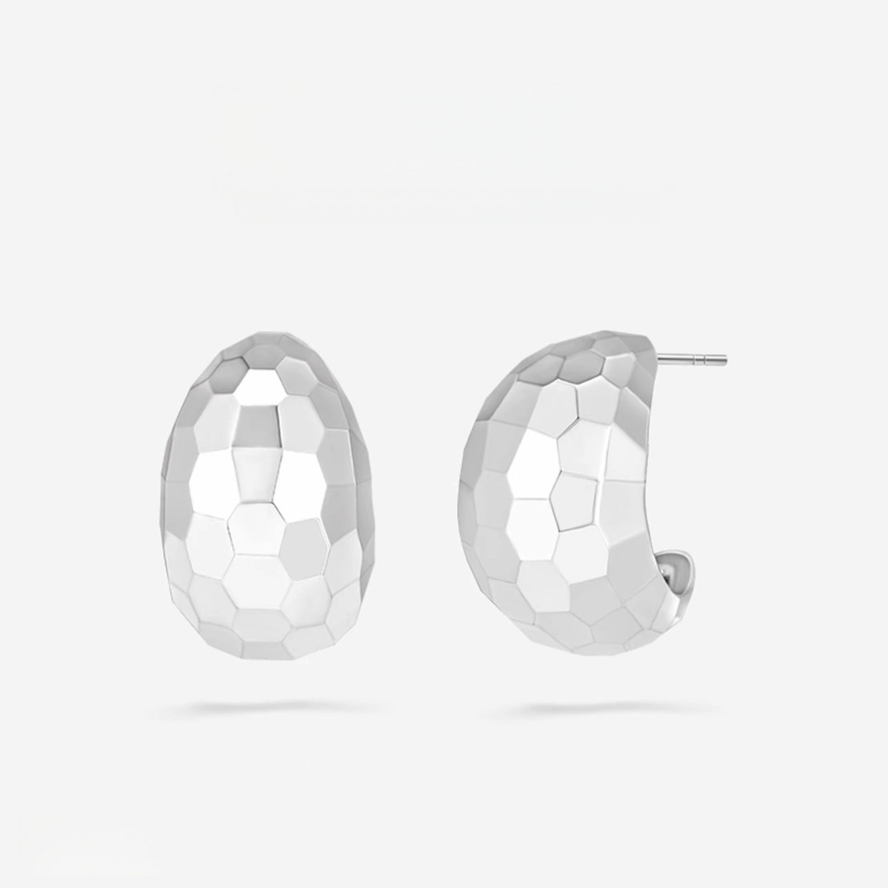 Geometric Stud Earrings For Women Featuring Copper Alloy With Electroplated Gold Plating And 925 Sterling Silver Posts