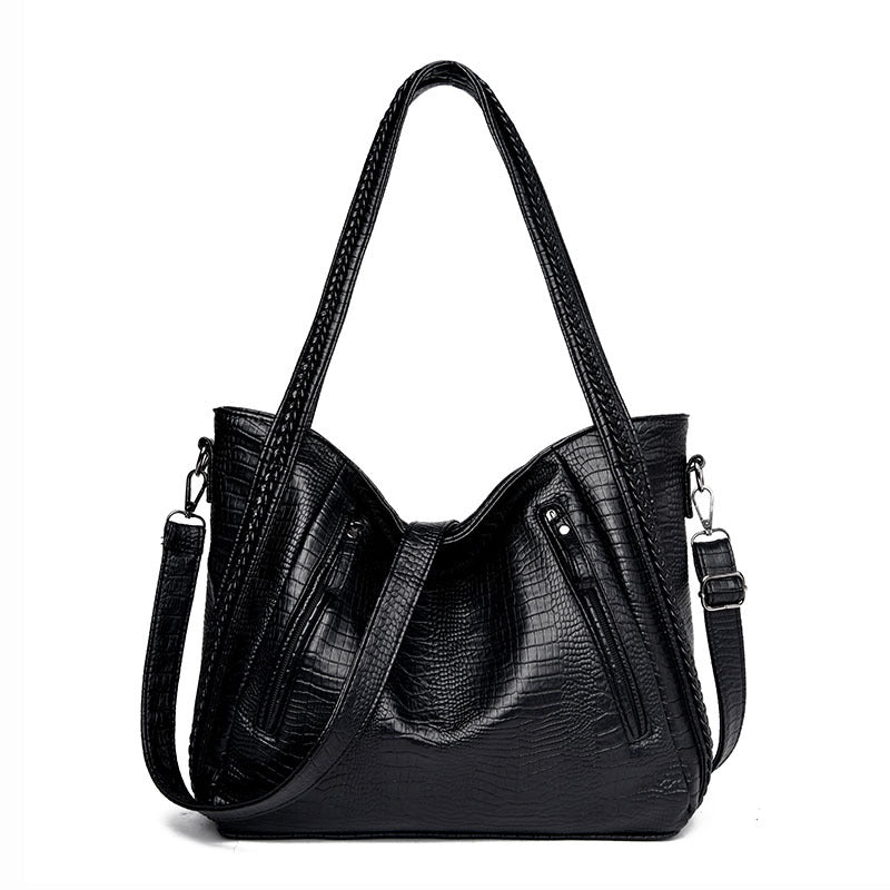Crocodile Pattern Square Pu Leather Shoulder Bag For Women With Single Shoulder Strap, Perfect For Spring