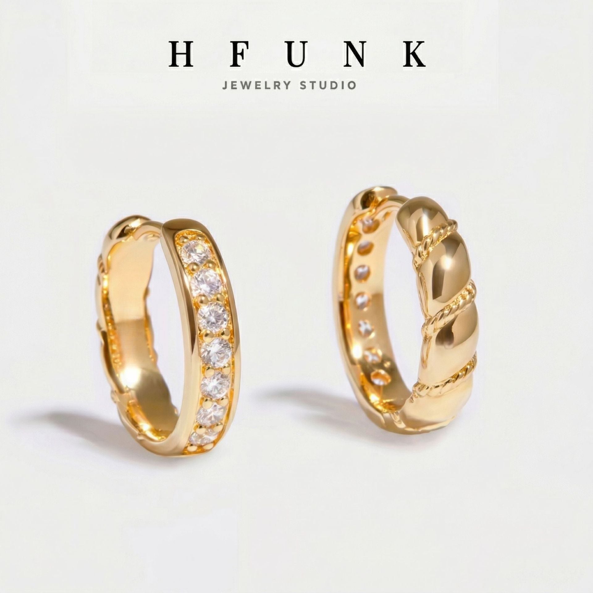 New Style Hoop Earrings For Women, Gold Plated Copper Circle Earrings With Electroplated Finish