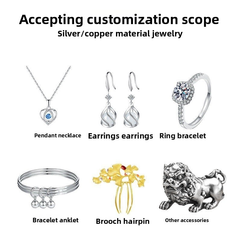 Exaggerated Silver Cross Necklace For Wedding, Made Of 925 Sterling Silver, Elegant Jewelry Set