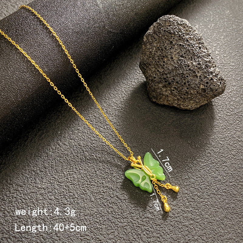 Gold Water Droplets Necklace For Women With Copper Pendant And 304 Stainless Steel Cable Chain Inlaid With Zircon