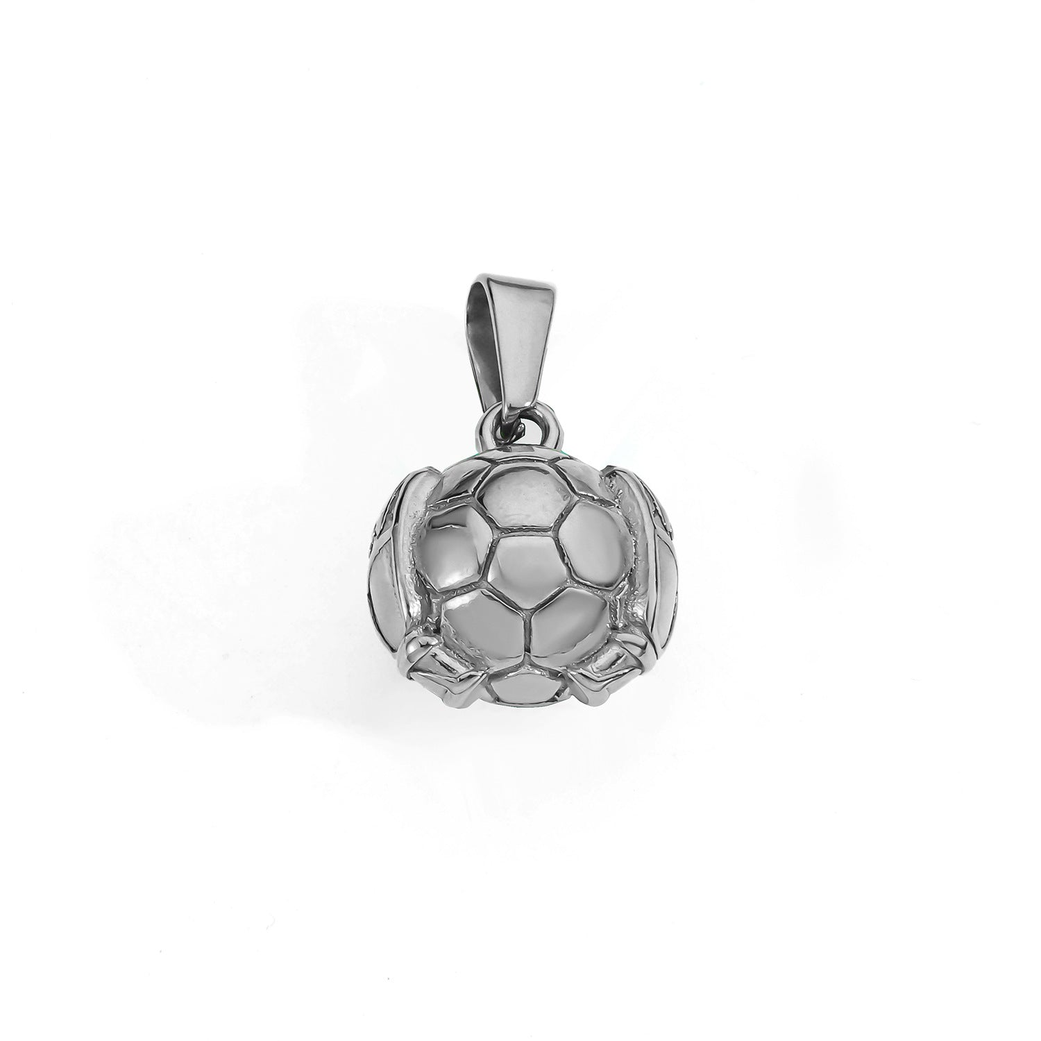 Football Pendant In 304 Stainless Steel With Electroplated Gold Plating, Perfect For Sport