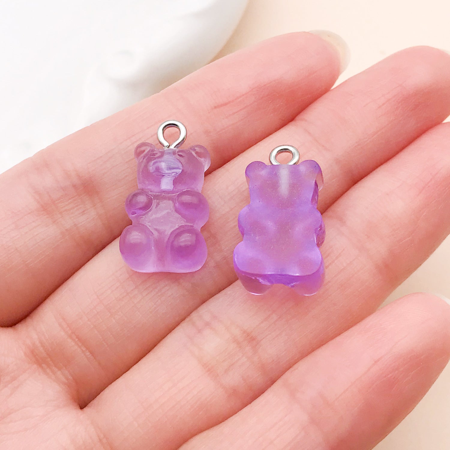 Candy Resin Pendant With Enamel Craft, 20 PCS Package In Purple, Retro Style Jewelry Accessories
