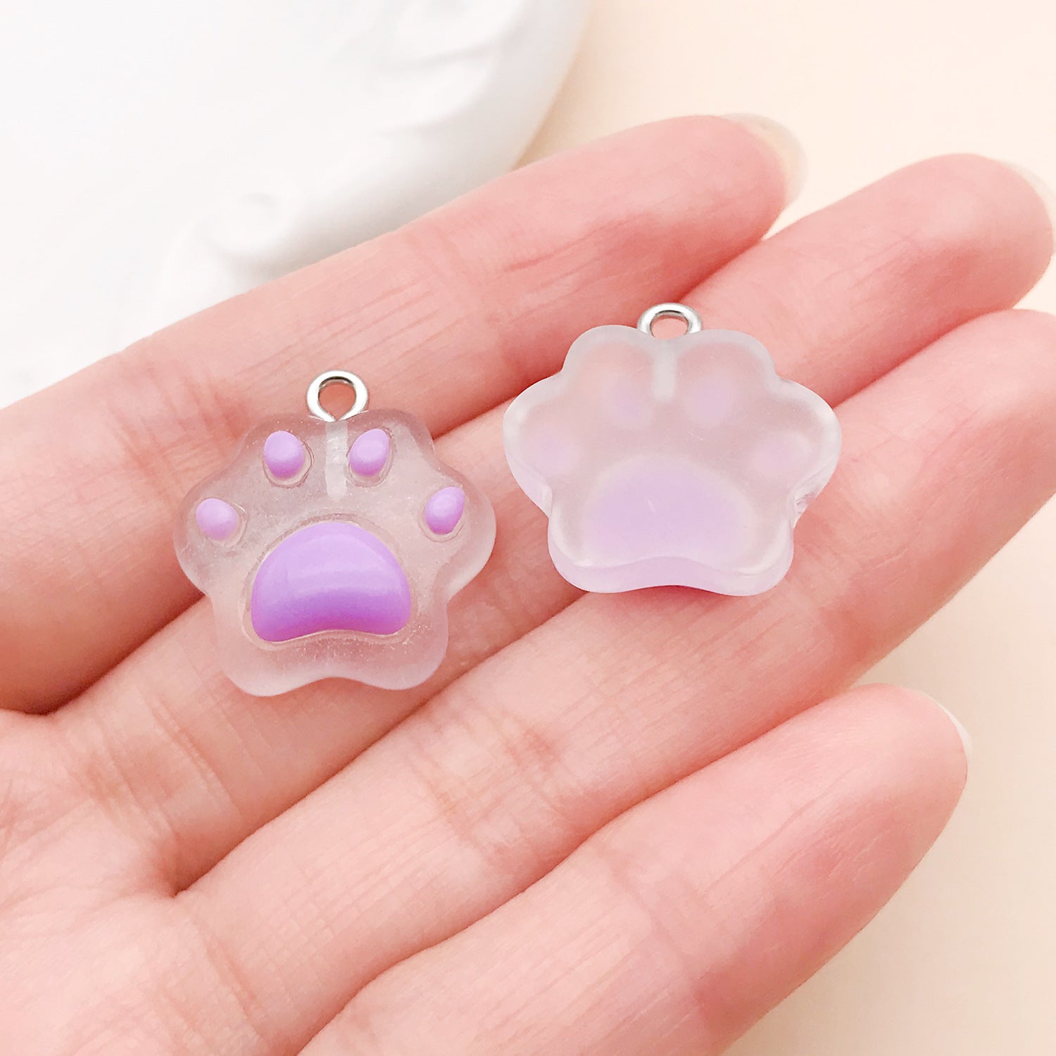Candy Resin Pendant With Enamel Craft, 20 PCS Package In Purple, Retro Style Jewelry Accessories