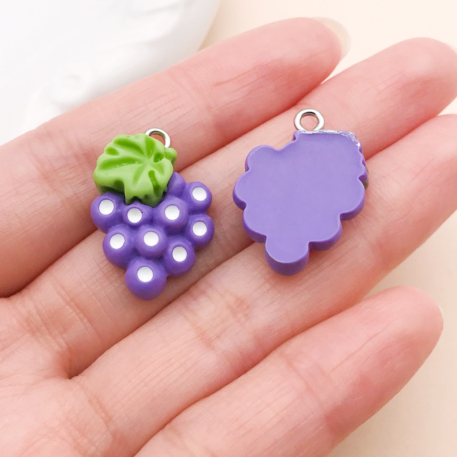 Candy Resin Pendant With Enamel Craft, 20 PCS Package In Purple, Retro Style Jewelry Accessories
