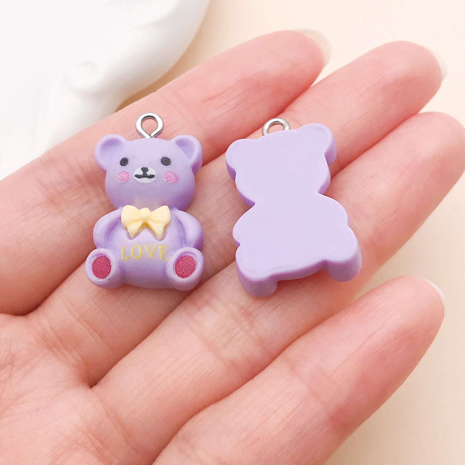 Candy Resin Pendant With Enamel Craft, 20 PCS Package In Purple, Retro Style Jewelry Accessories