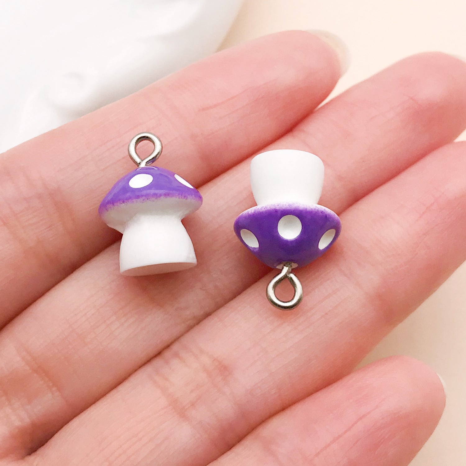 Candy Resin Pendant With Enamel Craft, 20 PCS Package In Purple, Retro Style Jewelry Accessories
