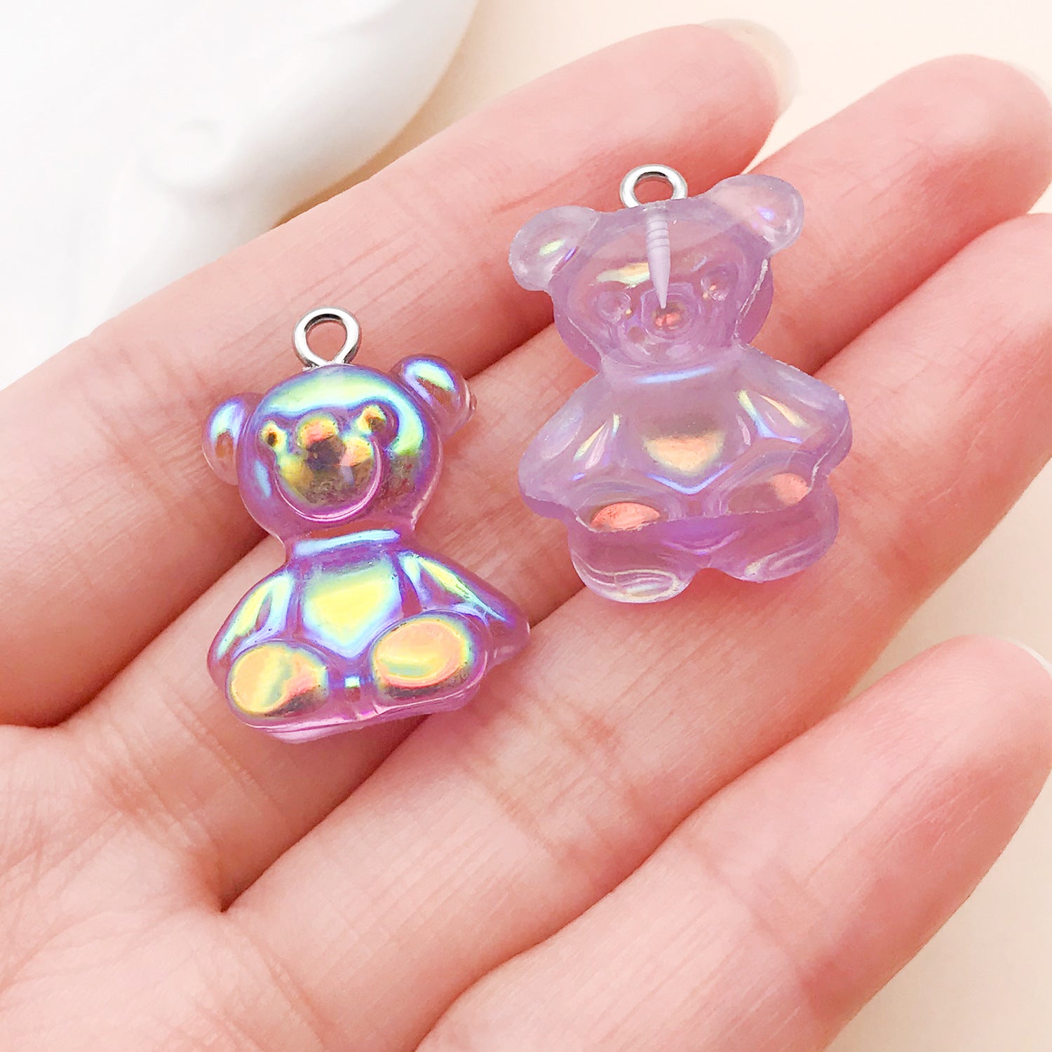 Candy Resin Pendant With Enamel Craft, 20 PCS Package In Purple, Retro Style Jewelry Accessories