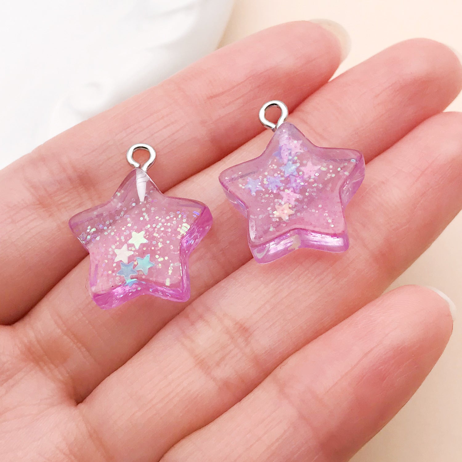 Candy Resin Pendant With Enamel Craft, 20 PCS Package In Purple, Retro Style Jewelry Accessories
