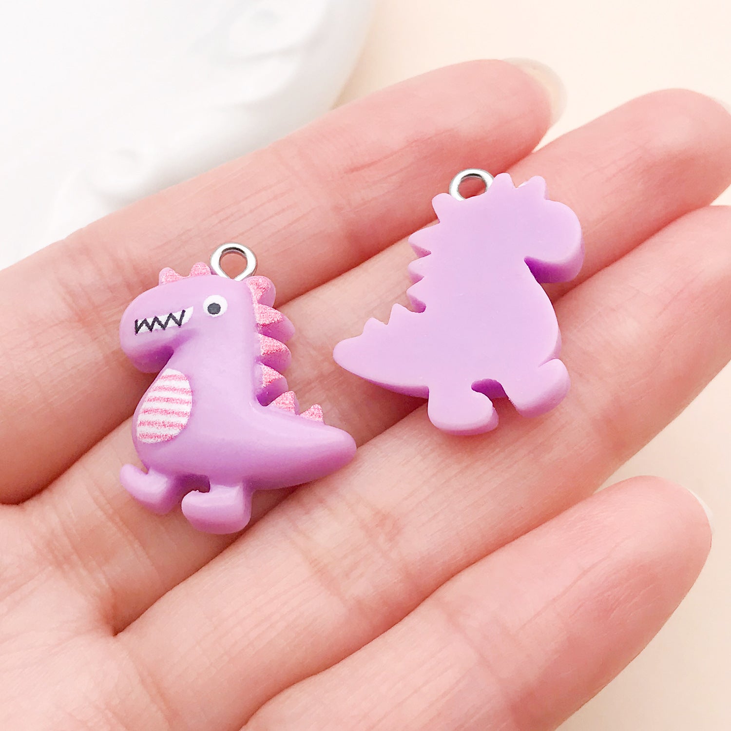 Candy Resin Pendant With Enamel Craft, 20 PCS Package In Purple, Retro Style Jewelry Accessories