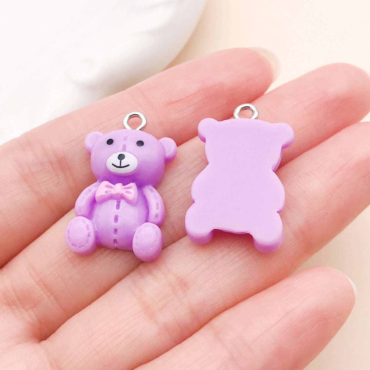 Candy Resin Pendant With Enamel Craft, 20 PCS Package In Purple, Retro Style Jewelry Accessories
