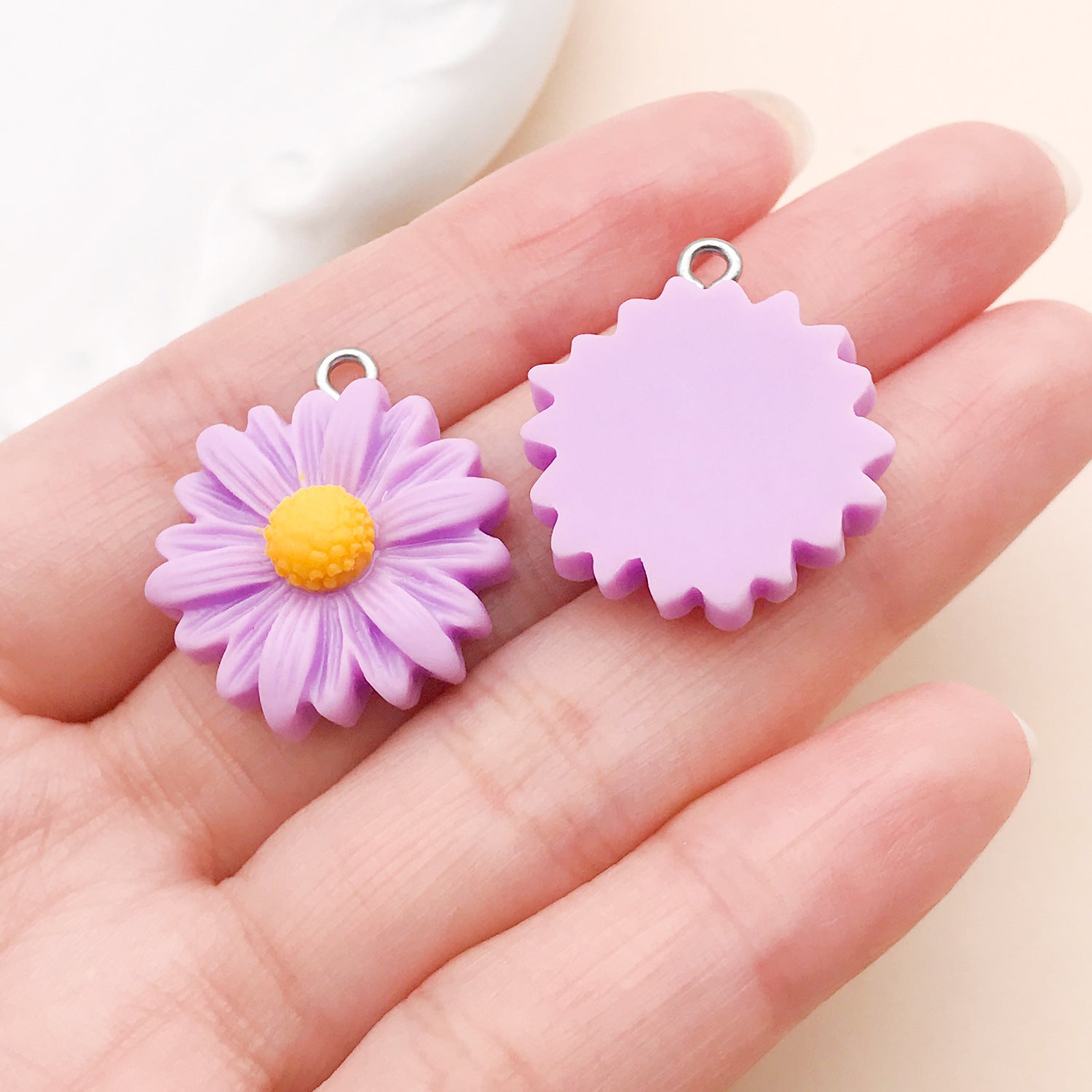 Candy Resin Pendant With Enamel Craft, 20 PCS Package In Purple, Retro Style Jewelry Accessories
