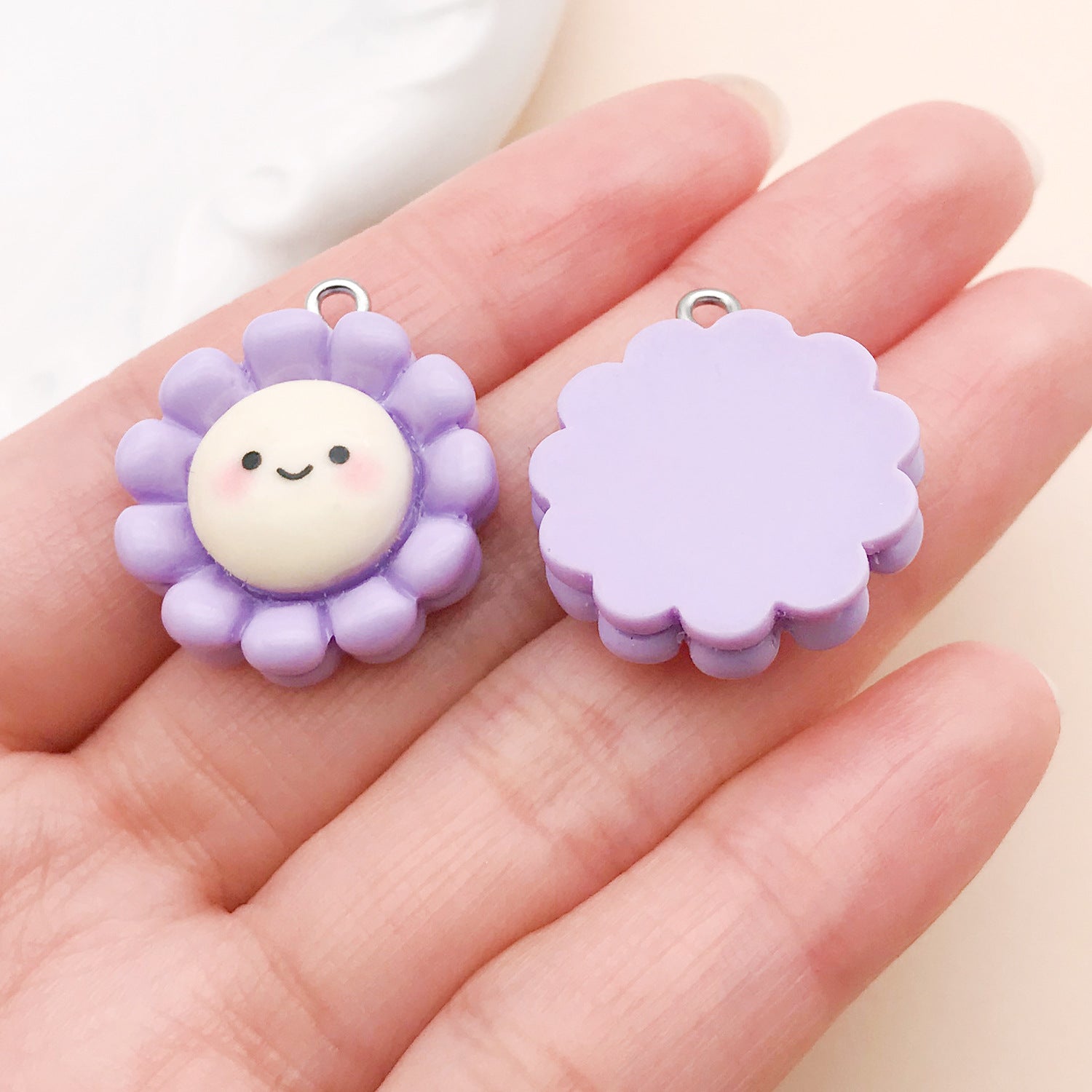Candy Resin Pendant With Enamel Craft, 20 PCS Package In Purple, Retro Style Jewelry Accessories