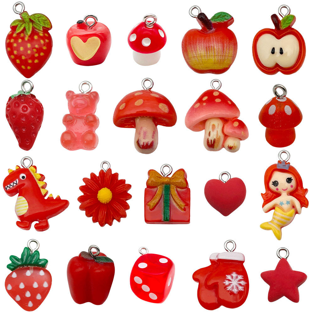 Candy Resin Pendant With Enamel Craft, 20 PCS Package In Purple, Retro Style Jewelry Accessories