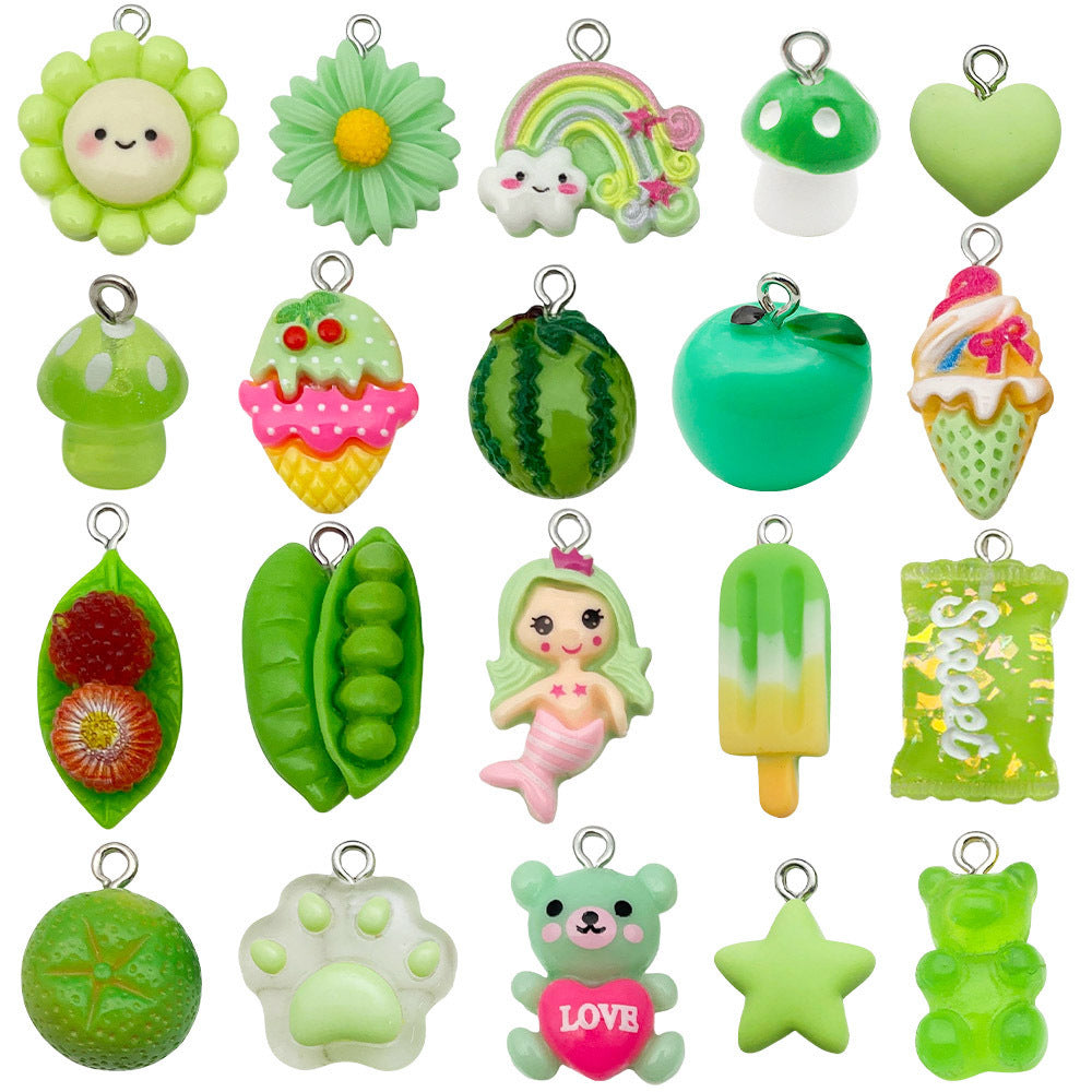 Candy Resin Pendant With Enamel Craft, 20 PCS Package In Purple, Retro Style Jewelry Accessories