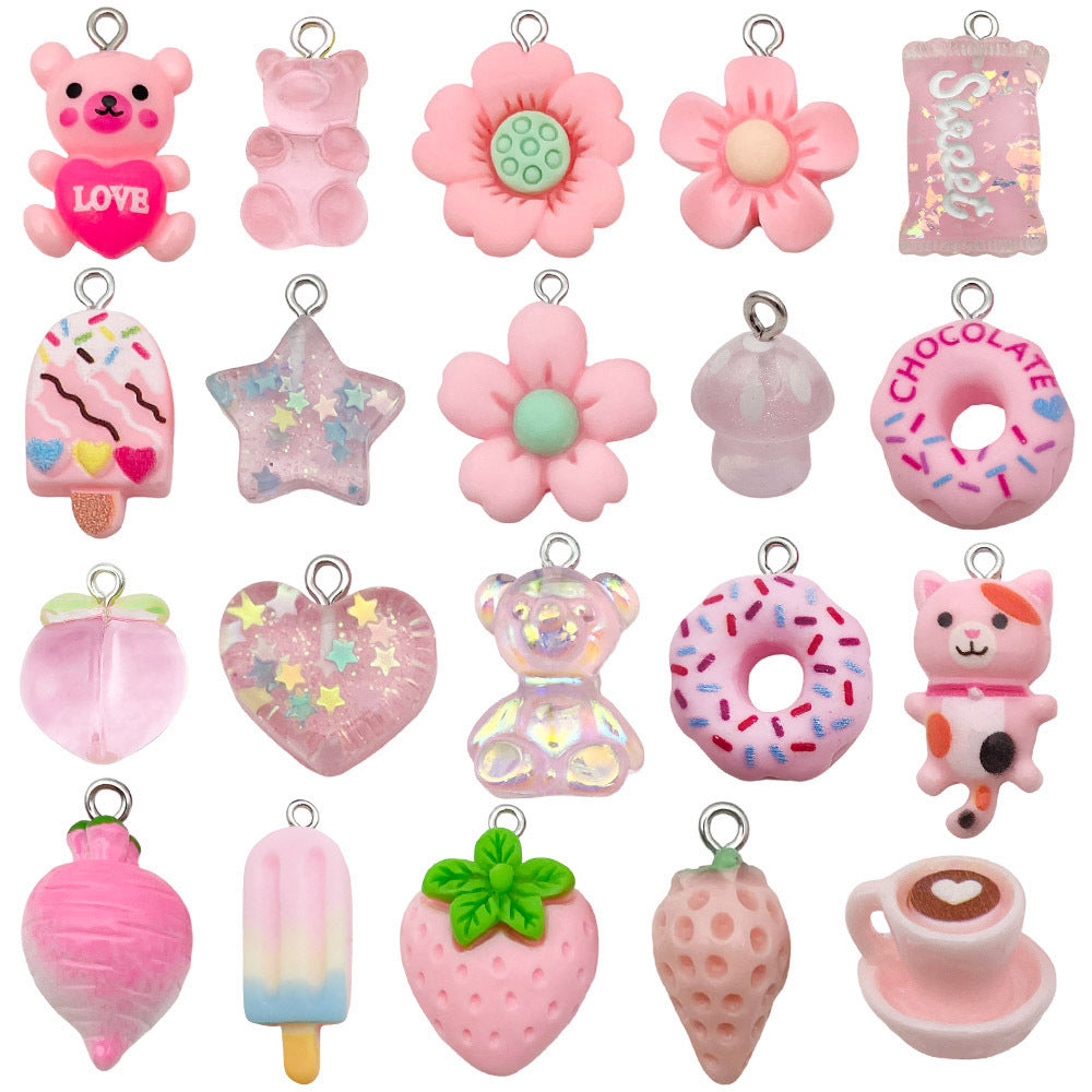 Candy Resin Pendant With Enamel Craft, 20 PCS Package In Purple, Retro Style Jewelry Accessories