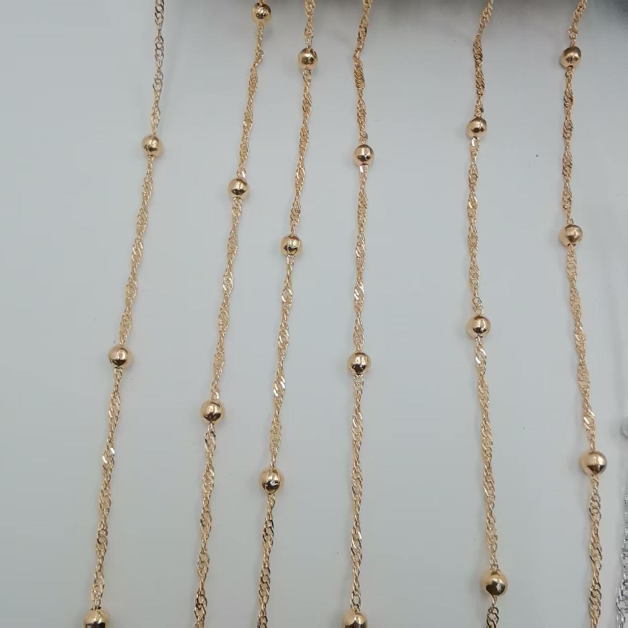 Electroplated Tassel Chain In Gold Featuring KC Golden Plated Iron Material With Cable Chain Design