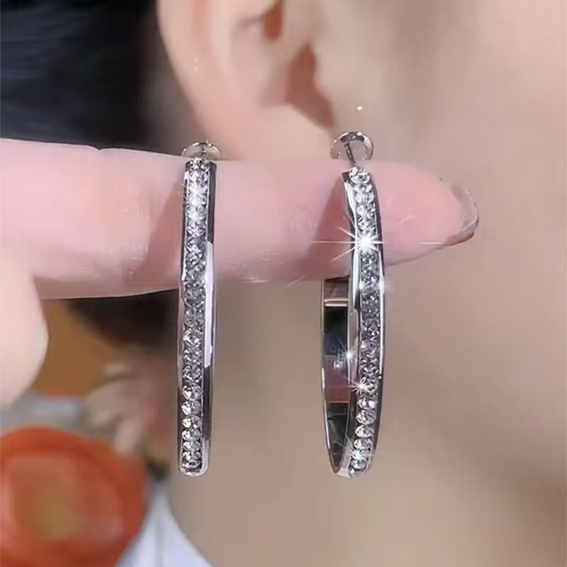 Exaggerated Large Circle Earrings For Women, Electroplated Iron With Durable Gold Plating