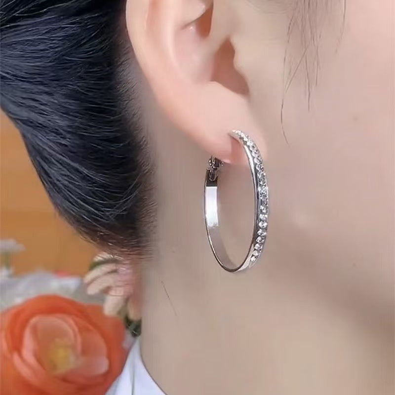 Exaggerated Large Circle Earrings For Women, Electroplated Iron With Durable Gold Plating