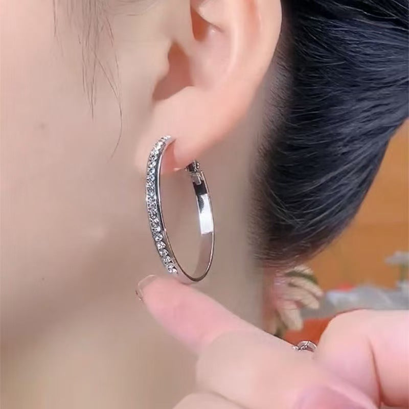Exaggerated Large Circle Earrings For Women, Electroplated Iron With Durable Gold Plating