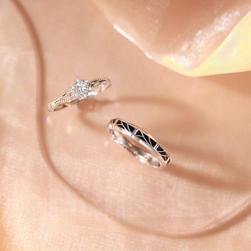 Heart Shape Copper Rings For Couples, 1 Pair