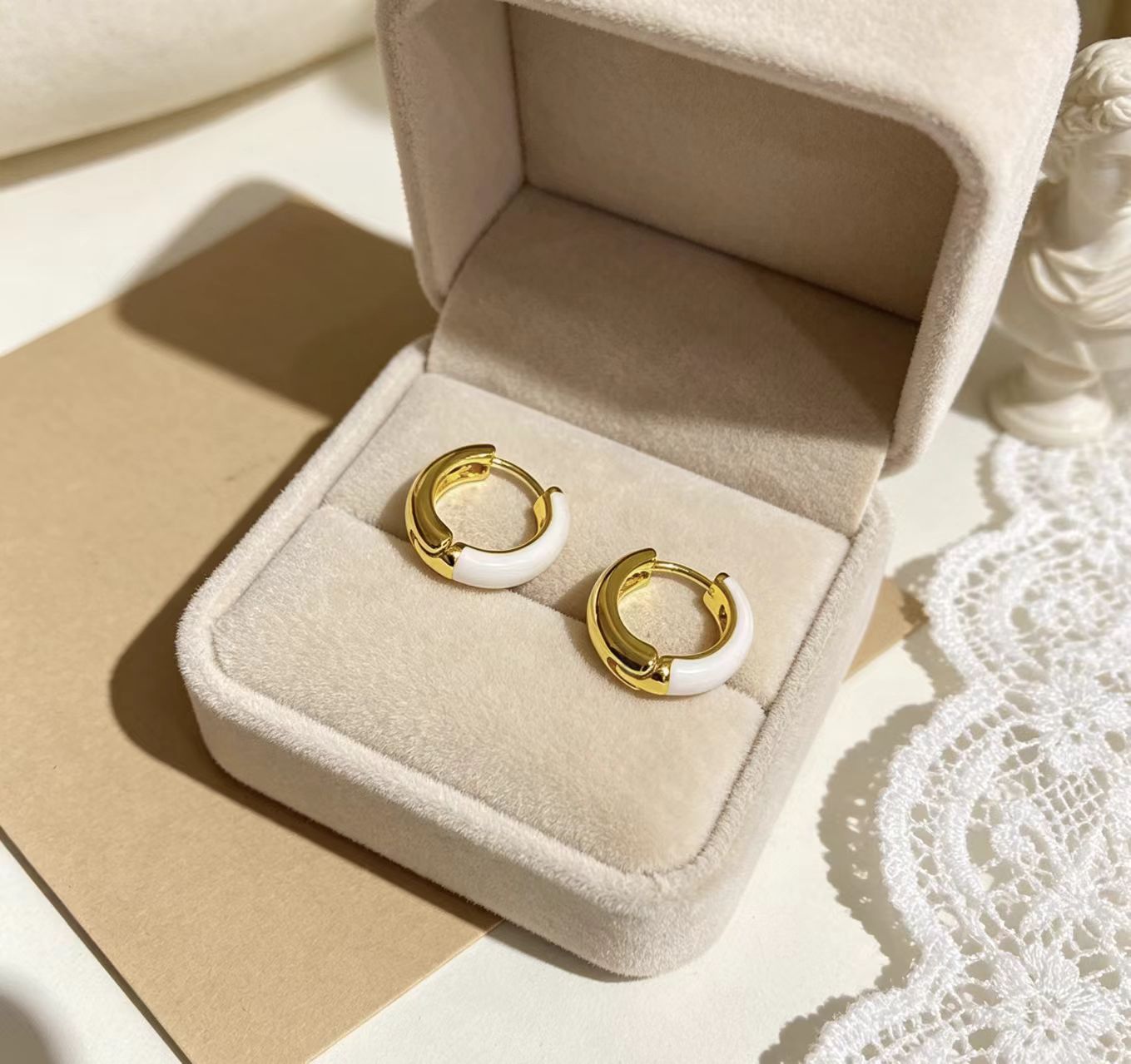 Candy Enamel Stud Earrings For Women In Simple Style, Electroplated Alloy With Copper Ear Pins