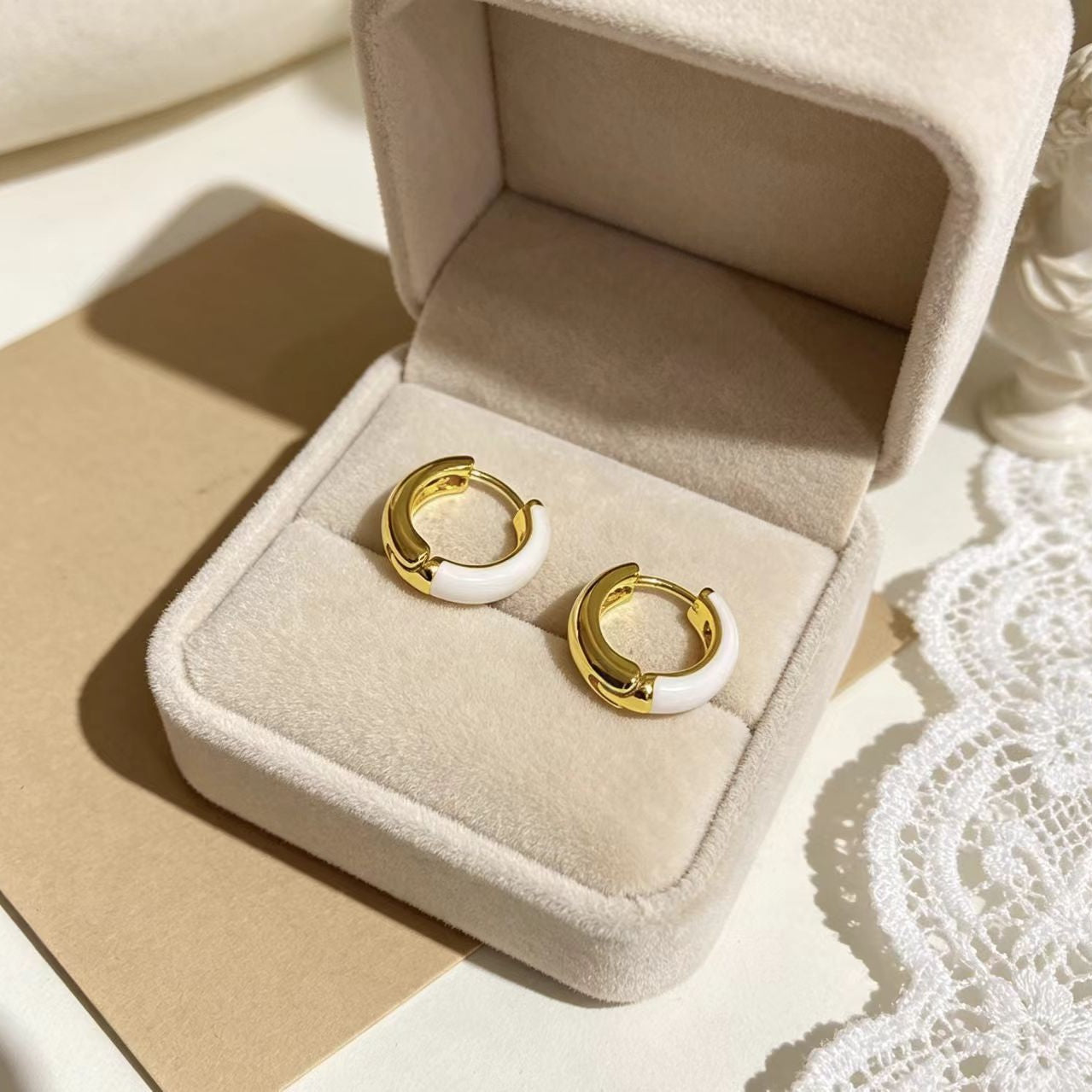Candy Enamel Stud Earrings For Women In Simple Style, Electroplated Alloy With Copper Ear Pins