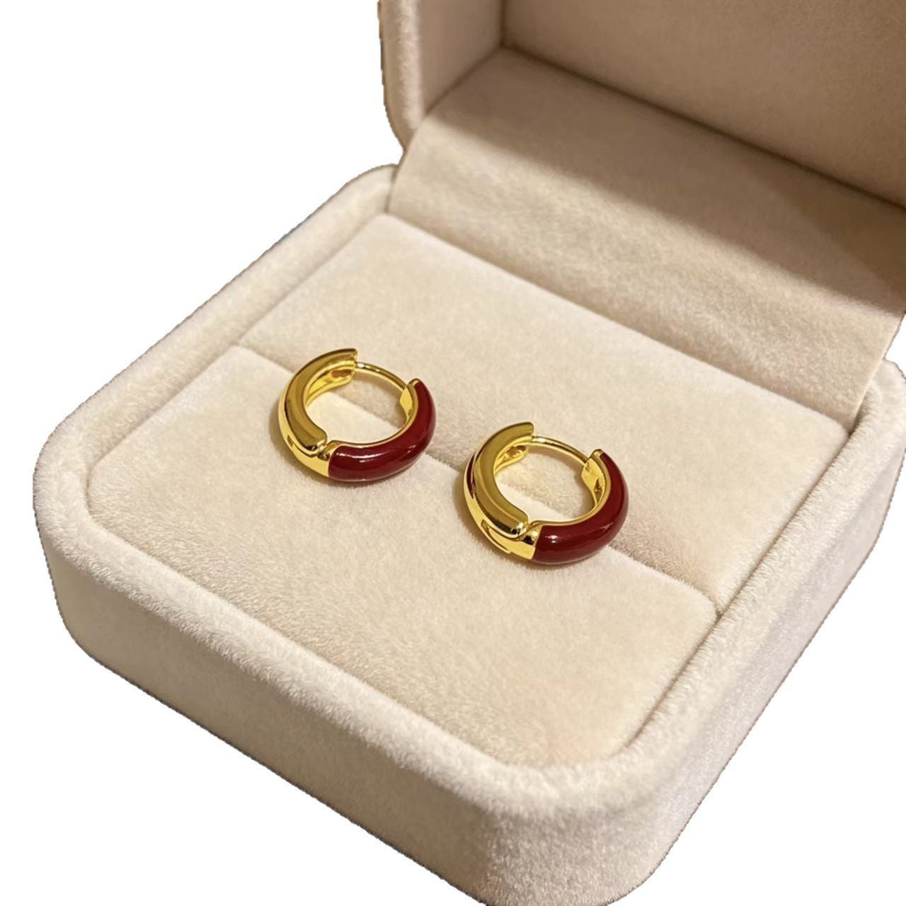 Candy Enamel Stud Earrings For Women In Simple Style, Electroplated Alloy With Copper Ear Pins