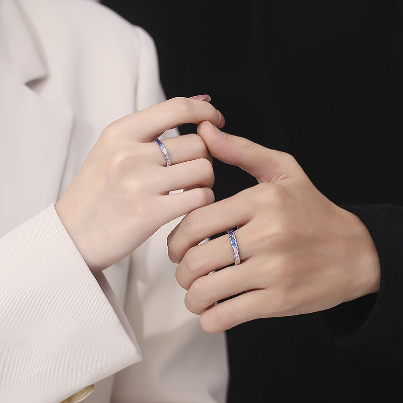 Constellation Copper Rings For Couples, 1 Pair
