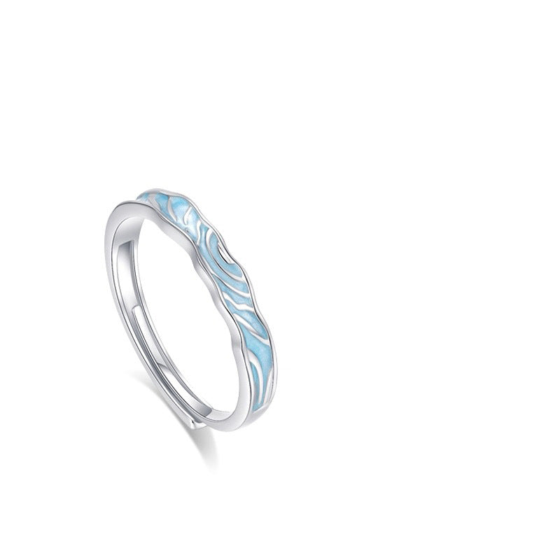 Luminous Copper Star Open Rings For Couples, 1 Pair, Featuring Unique Glow-in-the-Dark Design