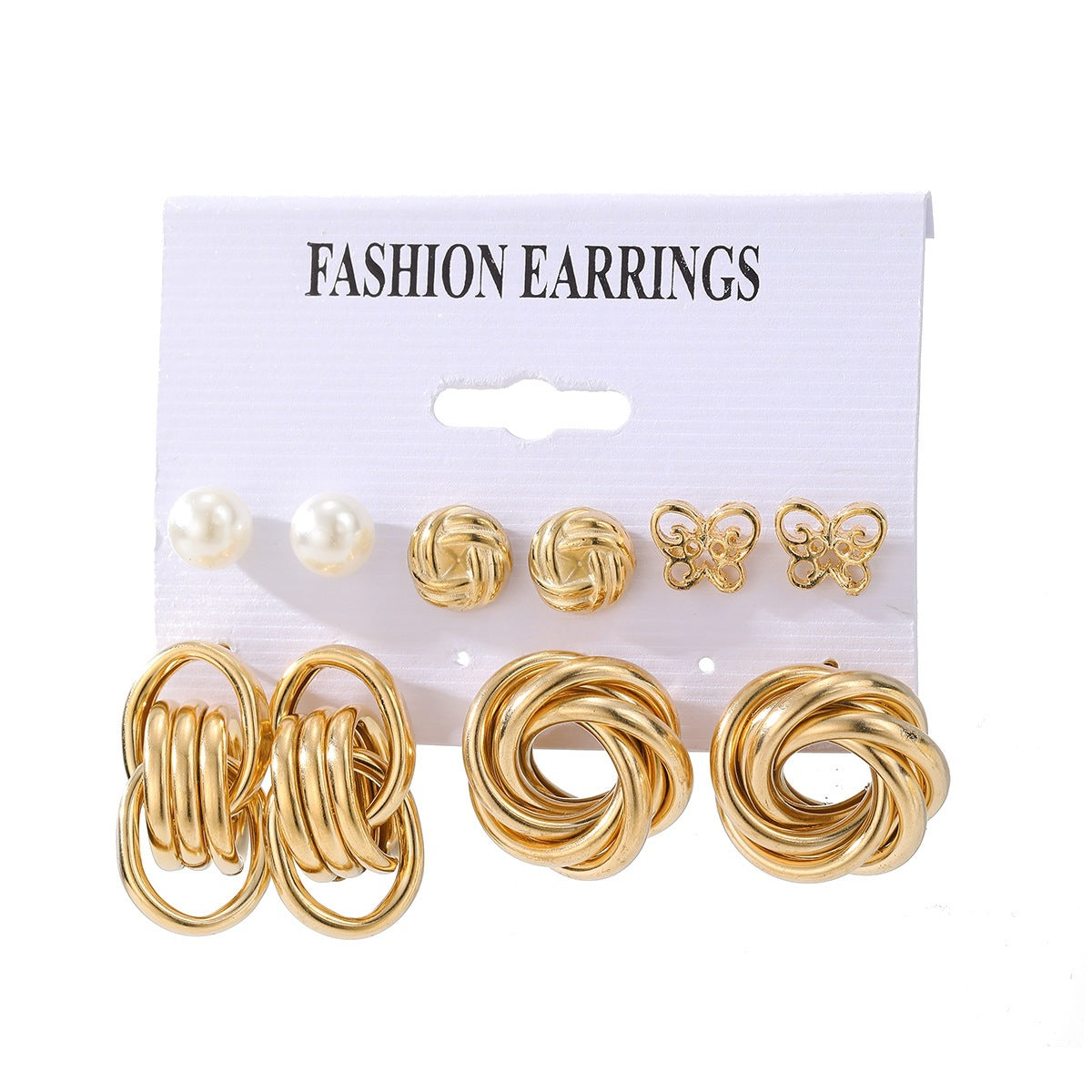 Bow Tie Earrings For Women, 12 Pieces Alloy With 304 Stainless Steel Ear Pins