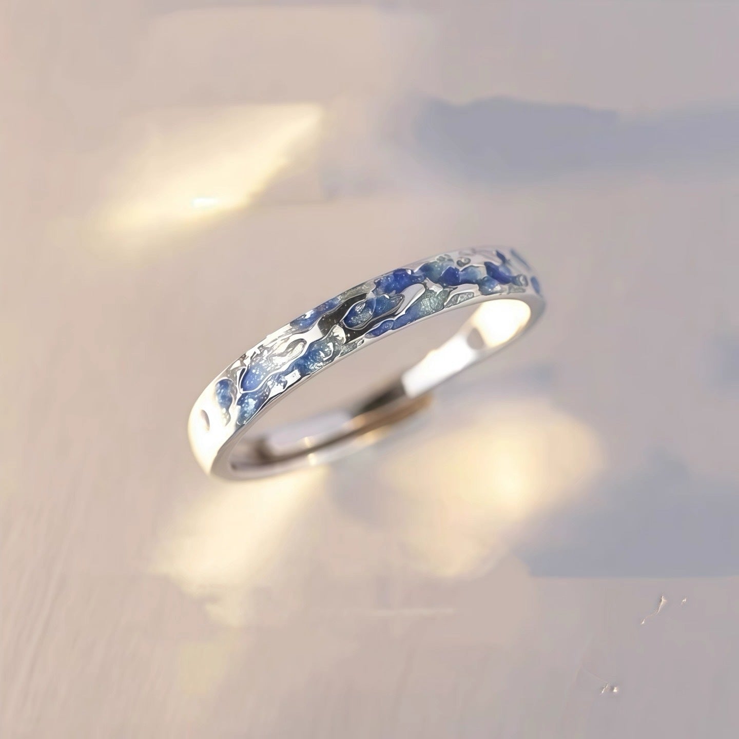Epoxy Copper Rings For Couples, 1 Pair, Perfect For Valentine's Day