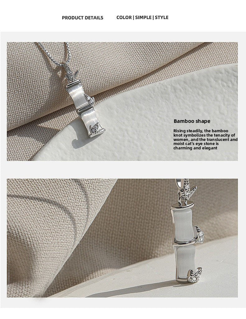 Exaggerated Silver Gem Necklace For Women Featuring Copper Pendant Material With Zirconia Inlay