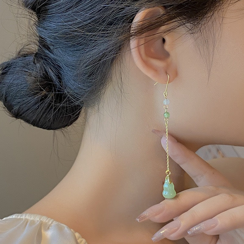 Heart Shape Tassel Earrings For Women Featuring Electroplated Alloy With 304 Stainless Steel Ear Pins