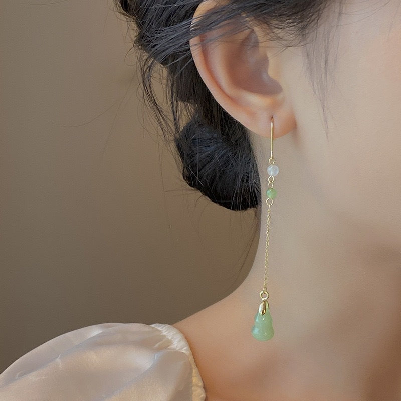 Heart Shape Tassel Earrings For Women Featuring Electroplated Alloy With 304 Stainless Steel Ear Pins