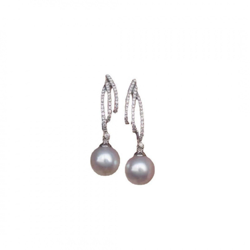 Heart Shape Earrings For Women Featuring Zinc Alloy With Artificial Pearl Inlay And 925 Sterling Silver Posts, Sweet Style
