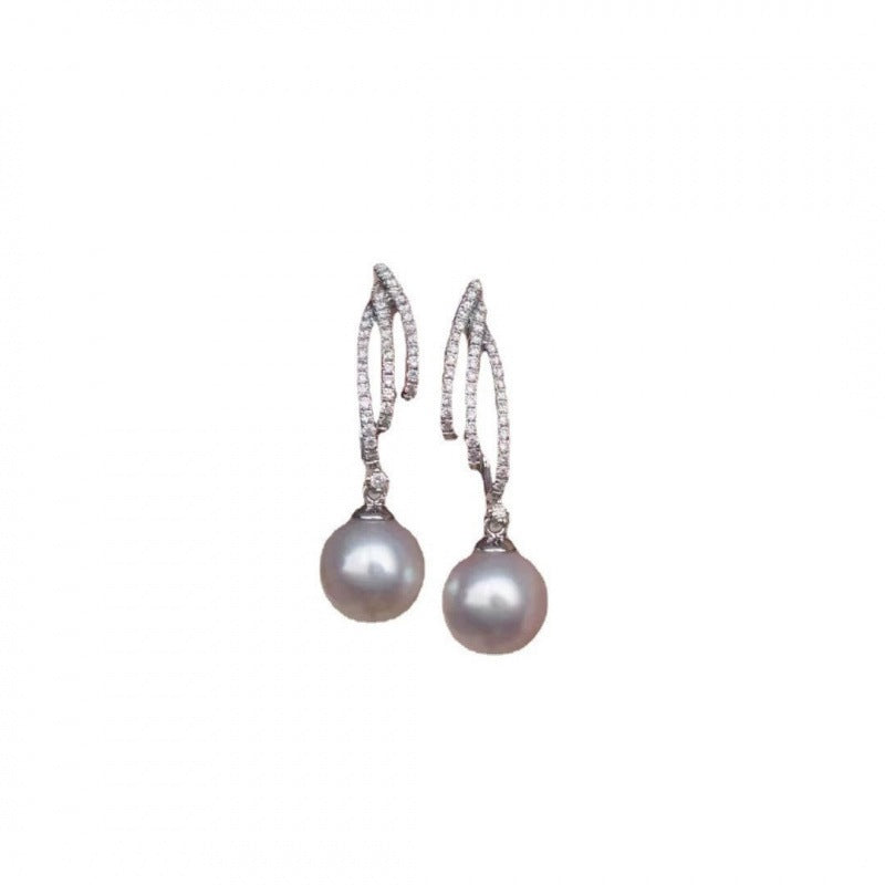 Heart Shape Earrings For Women Featuring Zinc Alloy With Artificial Pearl Inlay And 925 Sterling Silver Posts, Sweet Style