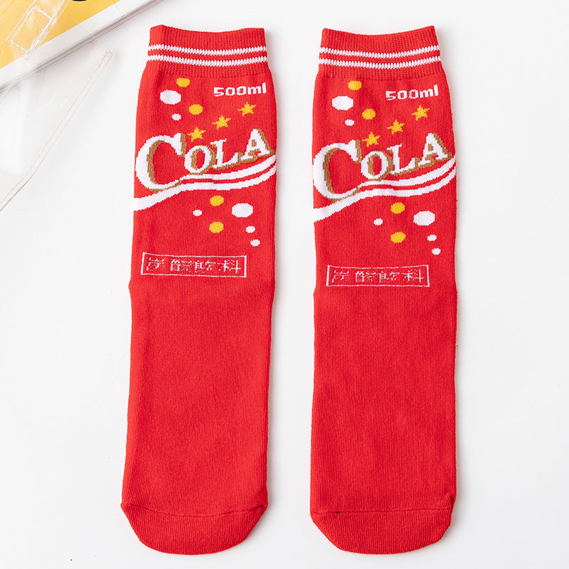 New Style Women's Cotton Fruit Pattern Socks, Breathable Sports And Casual Socks For All Seasons