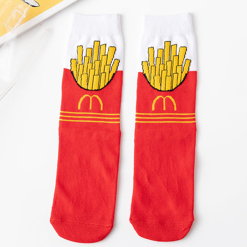 New Style Women's Cotton Fruit Pattern Socks, Breathable Sports And Casual Socks For All Seasons