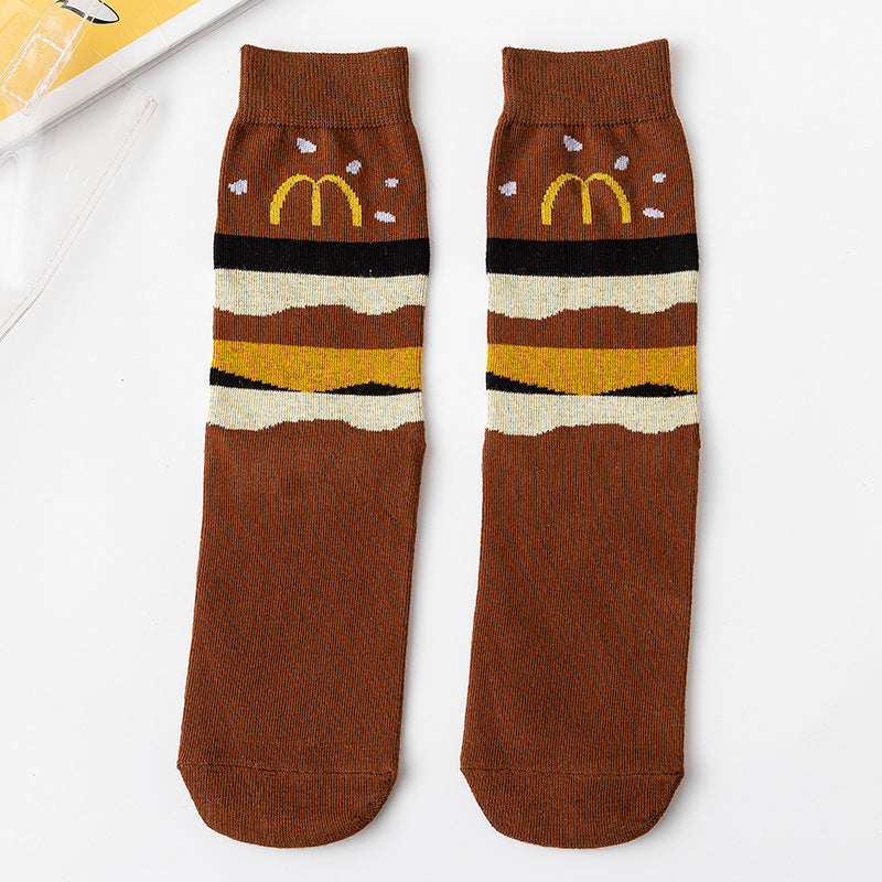 New Style Women's Cotton Fruit Pattern Socks, Breathable Sports And Casual Socks For All Seasons