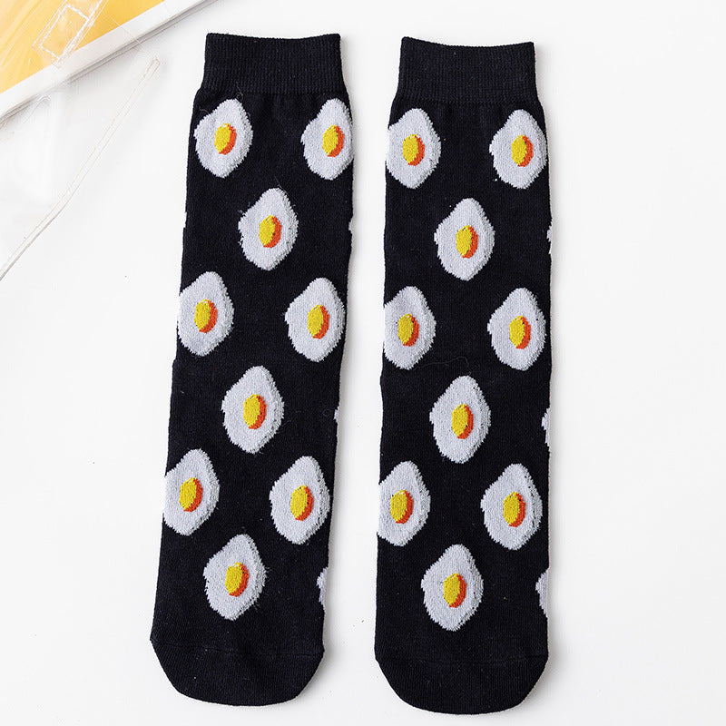 New Style Women's Cotton Fruit Pattern Socks, Breathable Sports And Casual Socks For All Seasons