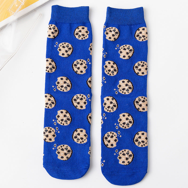 New Style Women's Cotton Fruit Pattern Socks, Breathable Sports And Casual Socks For All Seasons