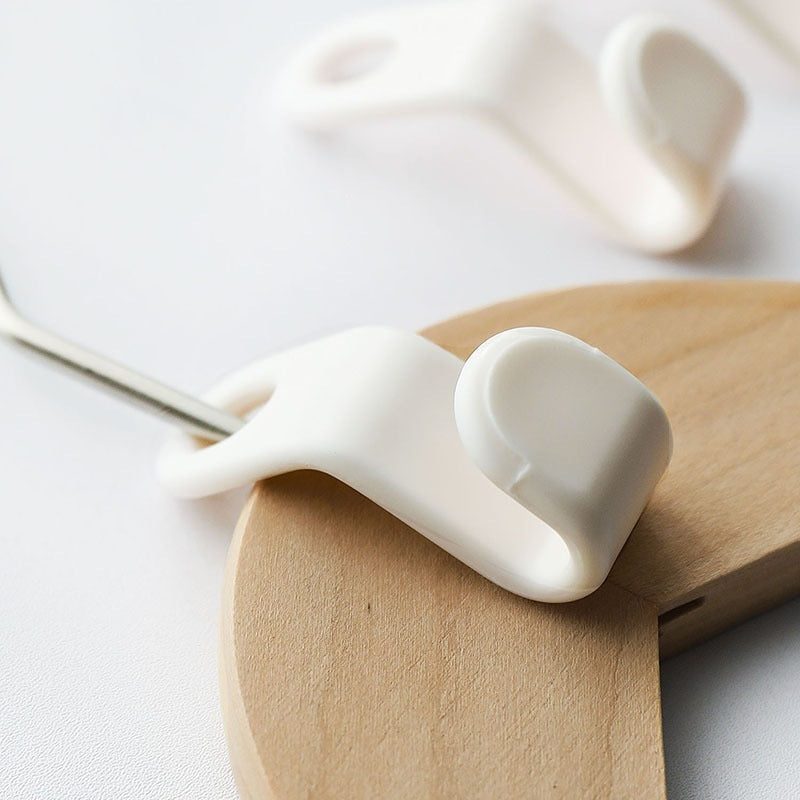 Modern Style Plastic Hooks With Buckle Craft, White Storage & Cleaning Wall Hooks For Organized Spaces