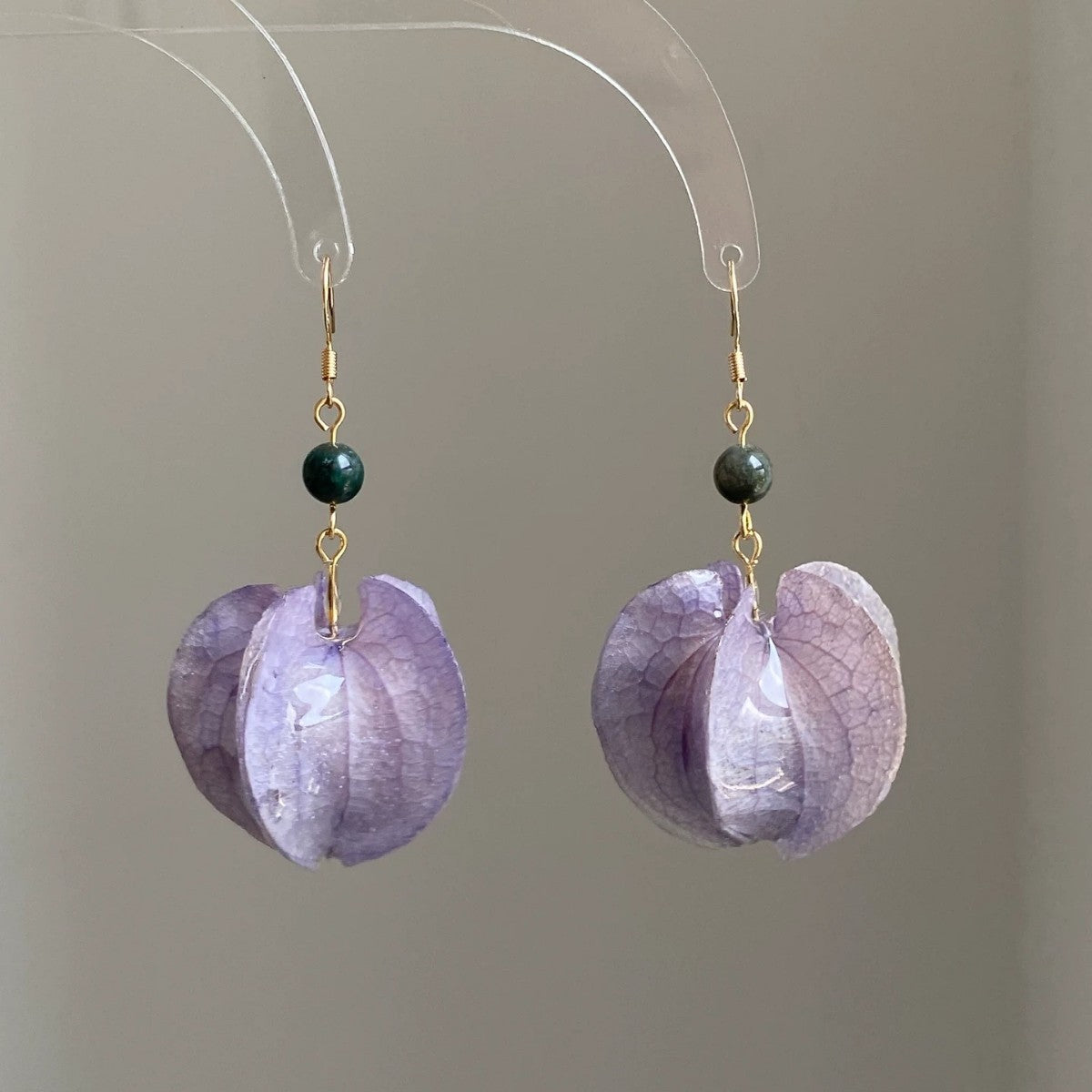 Leaves Earrings For Women Featuring Purple Epoxy Inlay And Zinc Alloy With 925 Sterling Silver Ear Pins