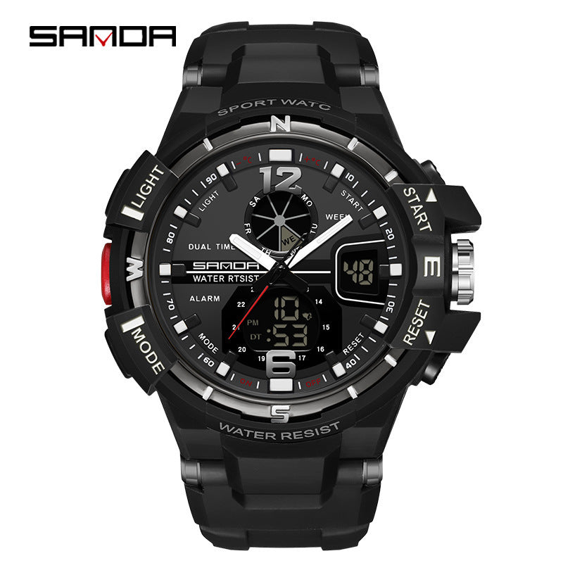 Couple Electronic Watch With Pointer Display, Round Dial, TPU Strap, And Durable ABS Case